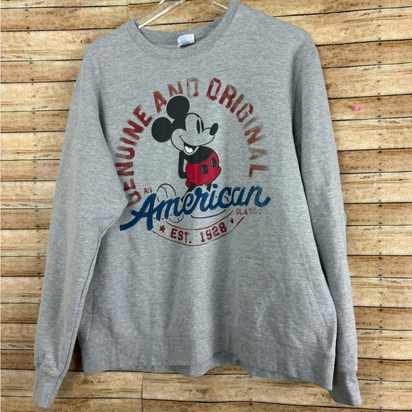 Disney Mickey’s Classic 1928 Pullover Sweater Gray Size lg Unisex - Picture 1 of 5